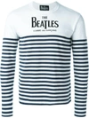 Comme Des Garçons Striped Longsleeved T In White
