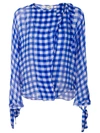 DIANE VON FURSTENBERG checkered wrap shirt,10408DVF12246924