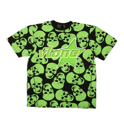 Vlone Crypt Skull T-shirt - Green/black In Multi