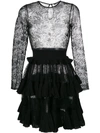 ANTONINO VALENTI ANTONINO VALENTI LACE EMBROIDERED FLARED DRESS - BLACK,4503AV17W21K12283470