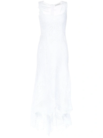 Martha Medeiros Lace Midi Dress In White