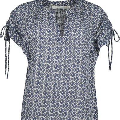 Bishop + Young Luna Blouse In Navy In Blue