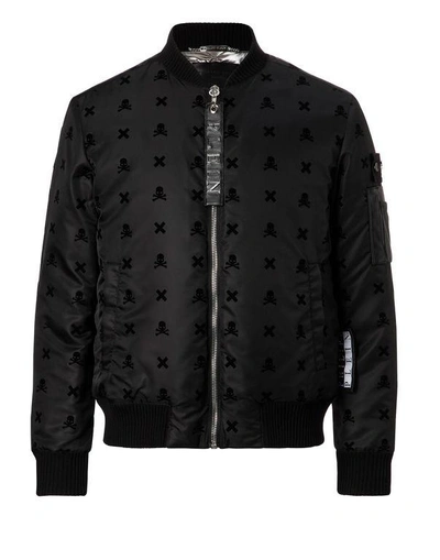 Philipp Plein Nylon Jacket "top" In Black