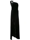 MUGLER MUGLER ASYMMETRIC MAXI DRESS - BLACK,dressing gownR90343912315784