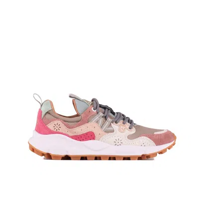 Flower Mountain Yamano 3 Powder Suede And Nylon Sneakers In Pink