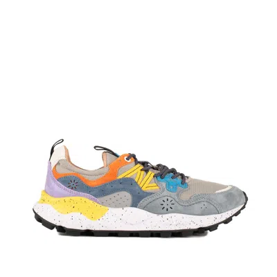 Flower Mountain Yamano 3 Sneakers In Suede And Technical Fabric Multicolor