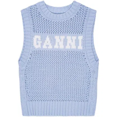 Ganni Sweaters In Blue