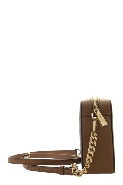 Michael Kors Ginny - Medium Logo Crossbody Bag In Brown