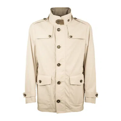 Moorer Travis-i Jacket With Ivory Buttons In Beige
