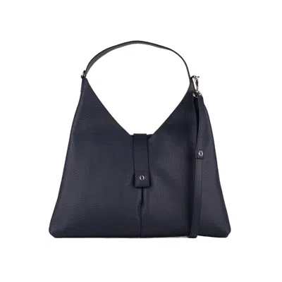 Orciani Vita Soft Shoulder Bag With Shoulder Strap Navy In Blue
