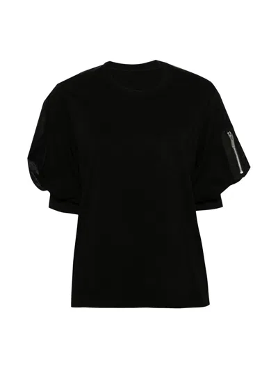 Sacai T-shirts In Black