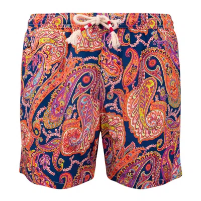 Saint Barth Lighting 70 Lightweight Fabric Swimsuit With Paisley Print In Multicolor