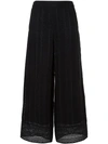 GOEN J YARN-OVERLAID ORGANZA WIDE-LEG TROUSERS,AG3PT03YOWO12339504