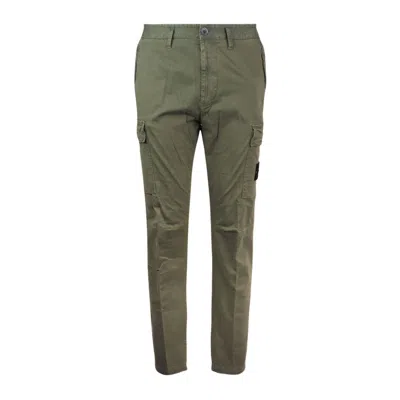Stone Island Cargo Pants Regular Fit 'old' Treatment' Musk In Green