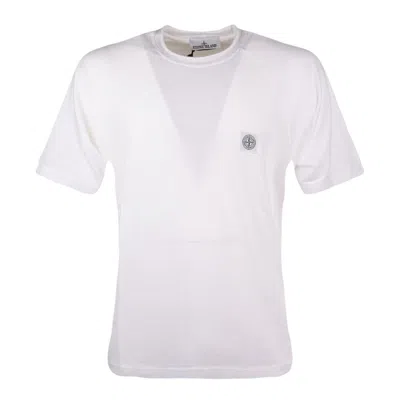 Stone Island White Short-sleeved T-shirt