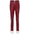 Magda Butrym Benson Leather Stirrup Trousers In Red
