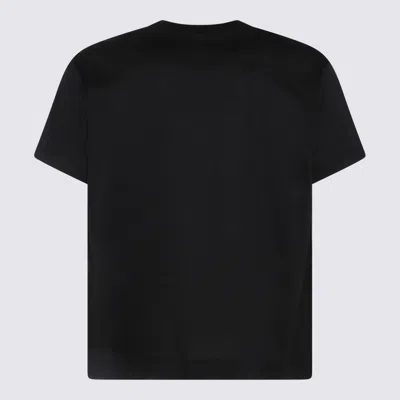 Valentino Logo Cotton T-shirt In Black