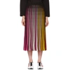KENZO Multicolor Rib Knit Colorblock Midi Skirt