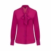 GUCCI BERRY PINK SILK BOW BLOUSE