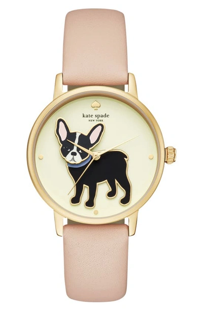 KATE SPADE GRAND METRO ANTOINE LEATHER STRAP WATCH, 38MM,KSW1345