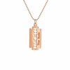 True Rocks 18 Carat Rose Gold Plated Razor Blade Pendant