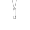 True Rocks Small Safety Pin Pendant Sterling Silver In Sterling