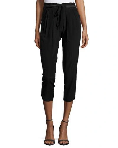 Ramy Brook Allyn Drawstring-waist Jogger Trousers In Black