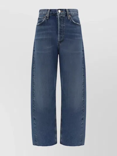 Agolde Ren High-rise Wide-leg Jeans In Blue