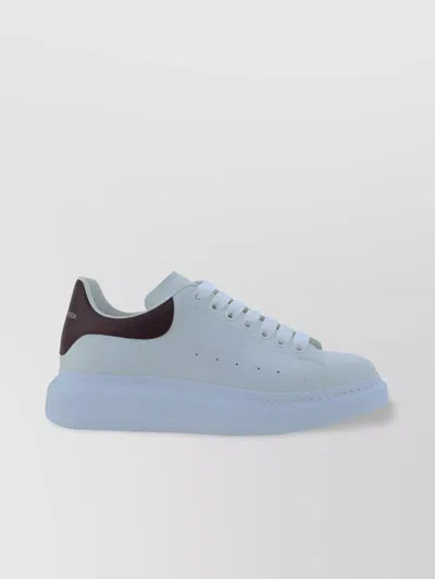 Alexander Mcqueen Calfskin Low-top Sneakers Platform Sole In White