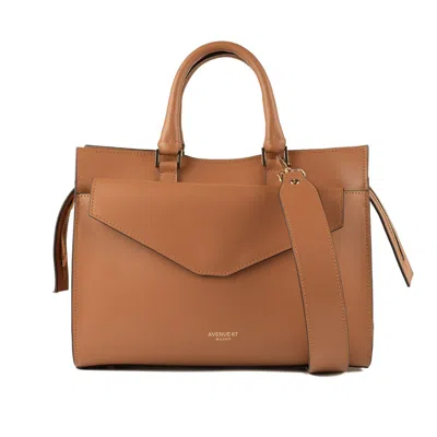 Avenue 67 Zora Smooth Leather Bag In Brown
