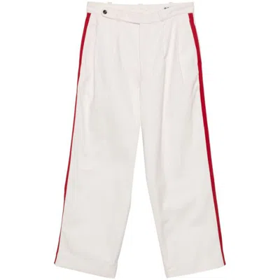 Bode Pants In White/red