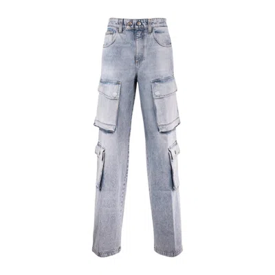 Department 5 Ducent Wide-leg Cargo Jeans In Blue