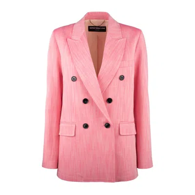 Department 5 Peony Double-breasted Blazer In Pink