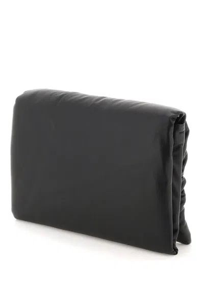 Dolce & Gabbana Black Padded Devotion Crossbody Bag In Calf Leather Woman