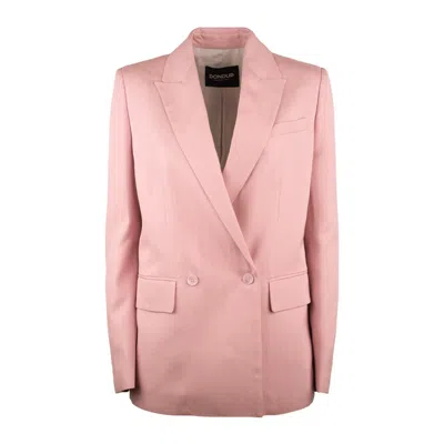 Dondup Pink Pinstripe Double-breasted Blazer