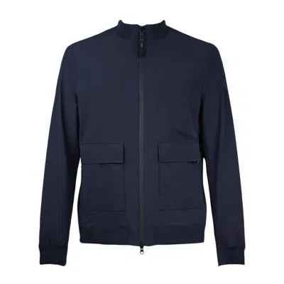 Duno Trevi Sound Bomber Jacket In Warp-knitted Technical Fabric In Blue