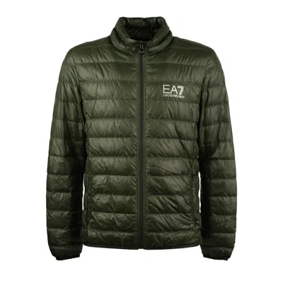 Ea7 Emporio Armani Packable Down Jacket Core Identity In Green