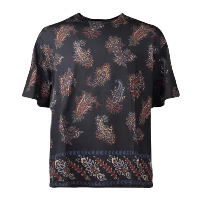 Etro Paisley Patterned T-shirt In Blue