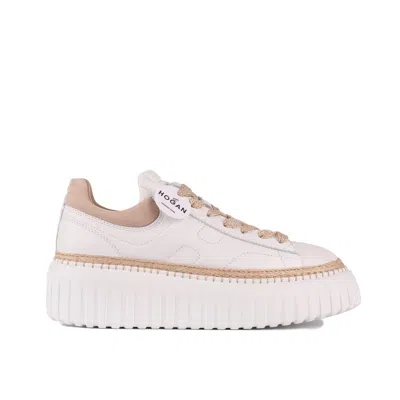 Hogan Sneakers H-stripes Ivory In White