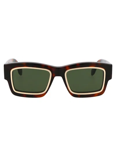 Palm Angels Sunglasses In 6055 Havana Green