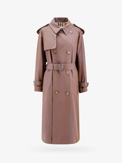 Burberry Woman Trench Woman Brown Trench Coats