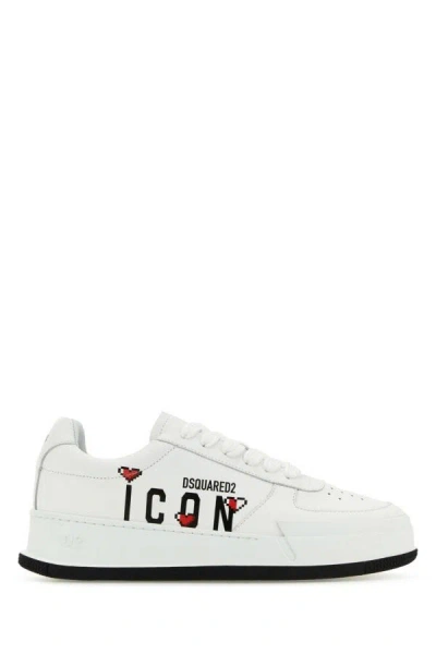 Dsquared2 Dsquared Woman White Leather Sneakers