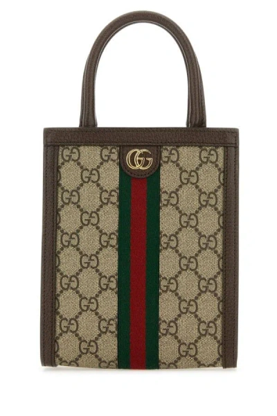 Gucci Woman Gg Supreme Fabric Mini Ophidia Handbag In Multicolor