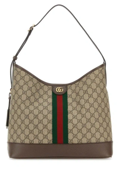 Gucci Woman Gg Supreme Fabric Medium Ophidia Shopping Bag In Multicolor