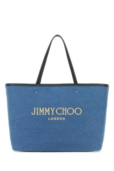 Jimmy Choo Marli Denim Tote Bag In Blue