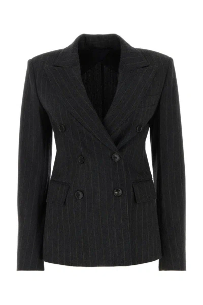 Max Mara Woman Embroidered Stretch Wool Blend Ofride Blazer In Multicolor