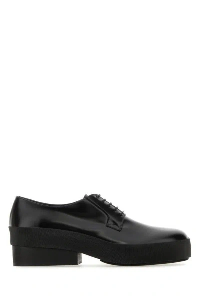 Raf Simons Lace-up Leather Derby Shoes In Grey