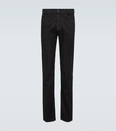 Canali Straight Jeans In Black