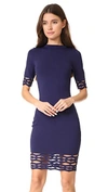 MILLY CUTOUT FITTED SHEATH DRESS