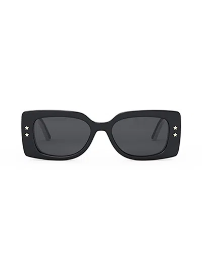 Dior Eyewear Squared Frame Sunglasses In Black